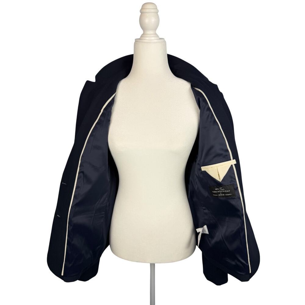 J CREW NWT Ecole Blazer Jacket Womens Navy Blue 14 Nova Fides Wool Blend CA806 - Picture 11 of 16